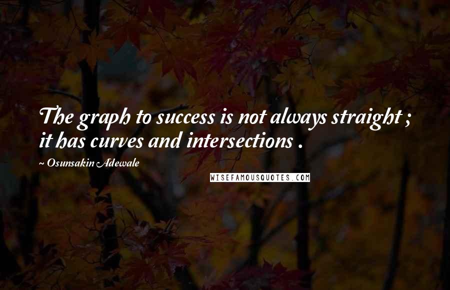 Osunsakin Adewale Quotes: The graph to success is not always straight ; it has curves and intersections .