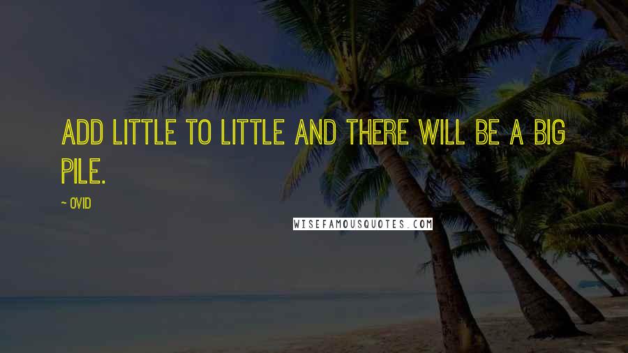 Ovid Quotes: Add little to little and there will be a big pile.