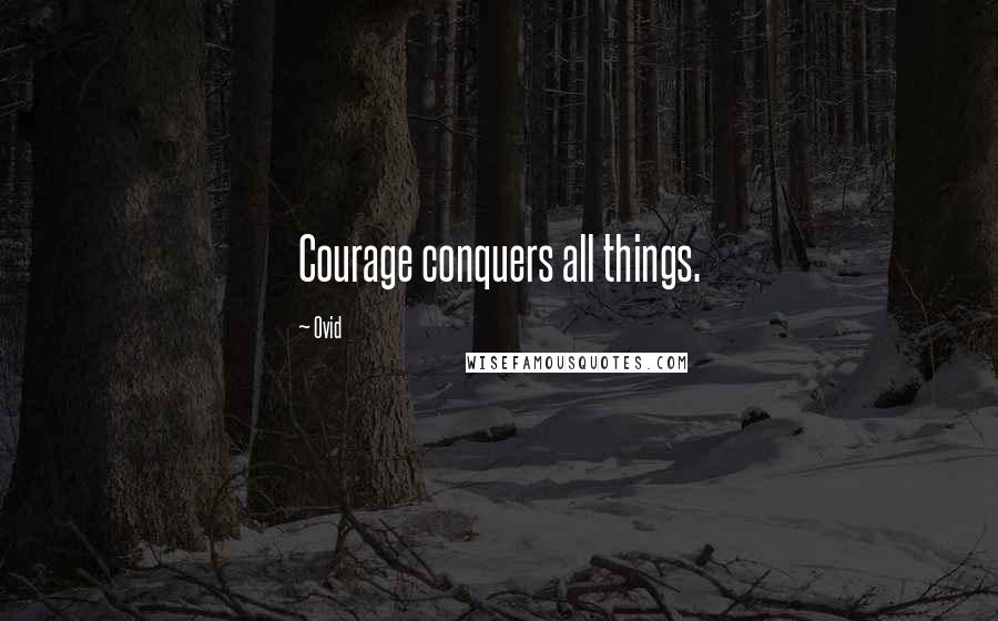 Ovid Quotes: Courage conquers all things.