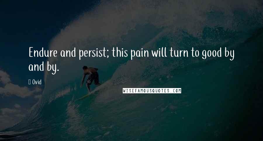 Ovid Quotes: Endure and persist; this pain will turn to good by and by.