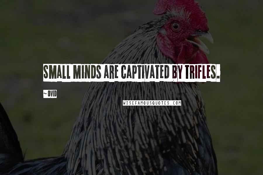 Ovid Quotes: Small minds are captivated by trifles.