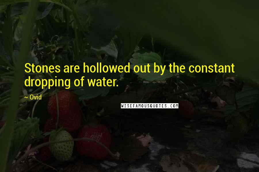 Ovid Quotes: Stones are hollowed out by the constant dropping of water.