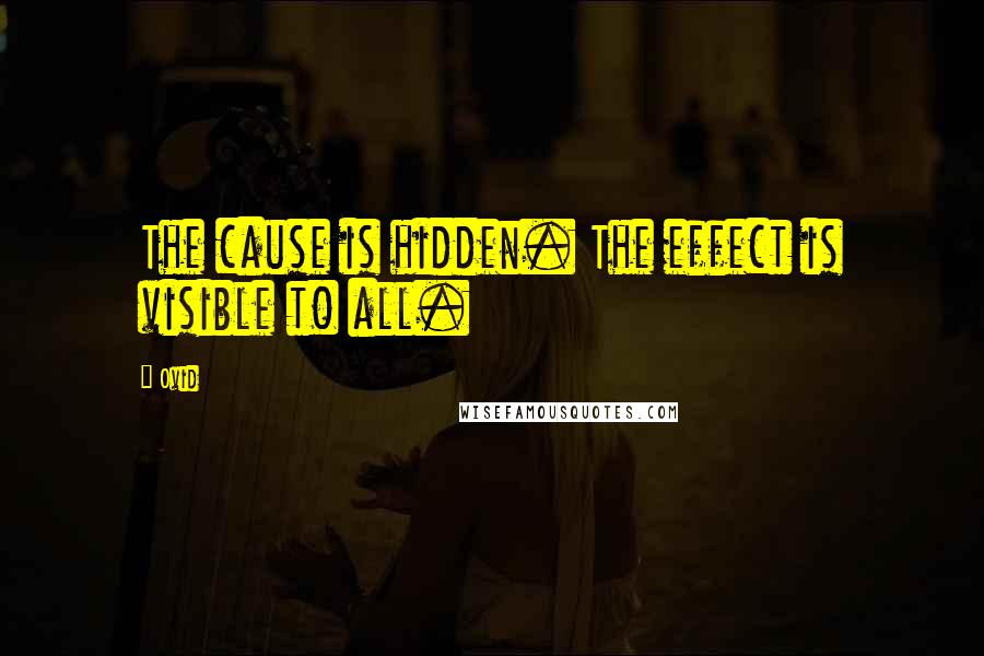 Ovid Quotes: The cause is hidden. The effect is visible to all.