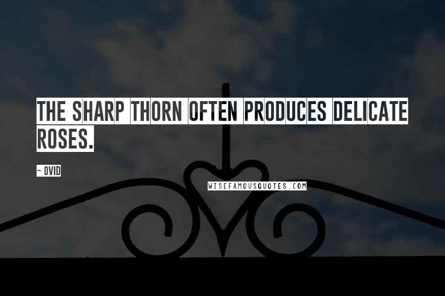 Ovid Quotes: The sharp thorn often produces delicate roses.