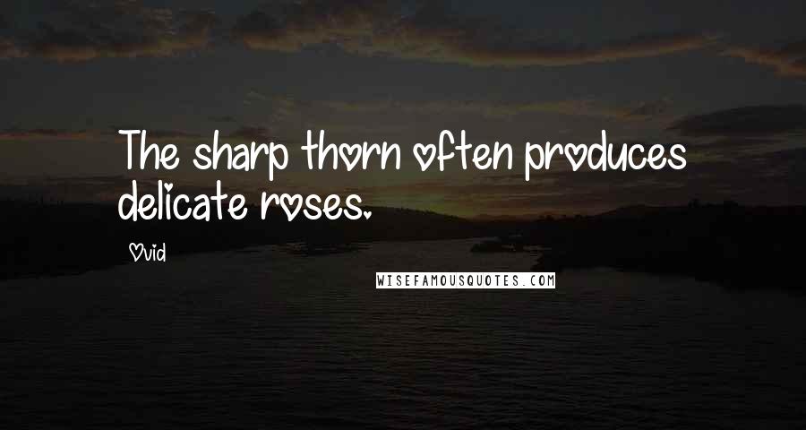 Ovid Quotes: The sharp thorn often produces delicate roses.