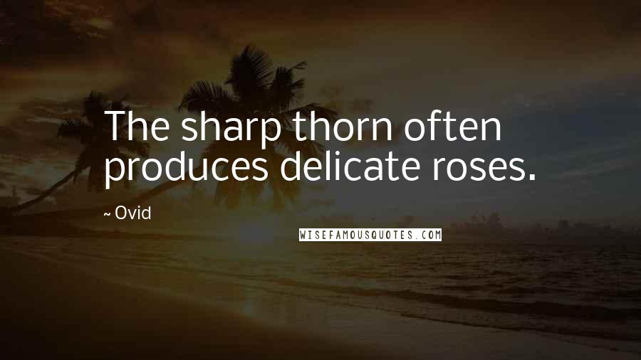 Ovid Quotes: The sharp thorn often produces delicate roses.