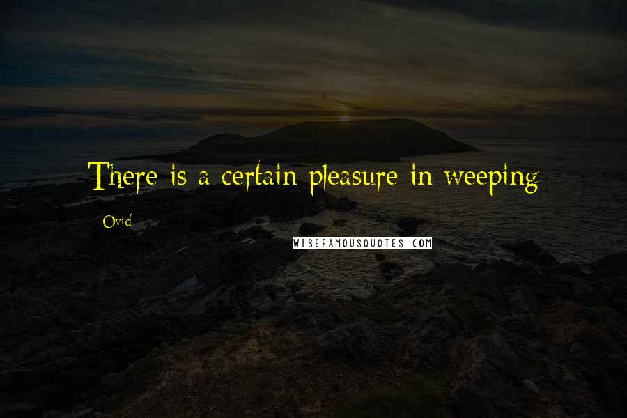 Ovid Quotes: There is a certain pleasure in weeping