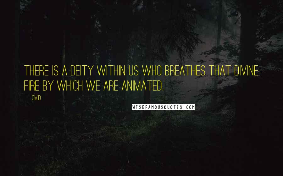 Ovid Quotes: There is a deity within us who breathes that divine fire by which we are animated.