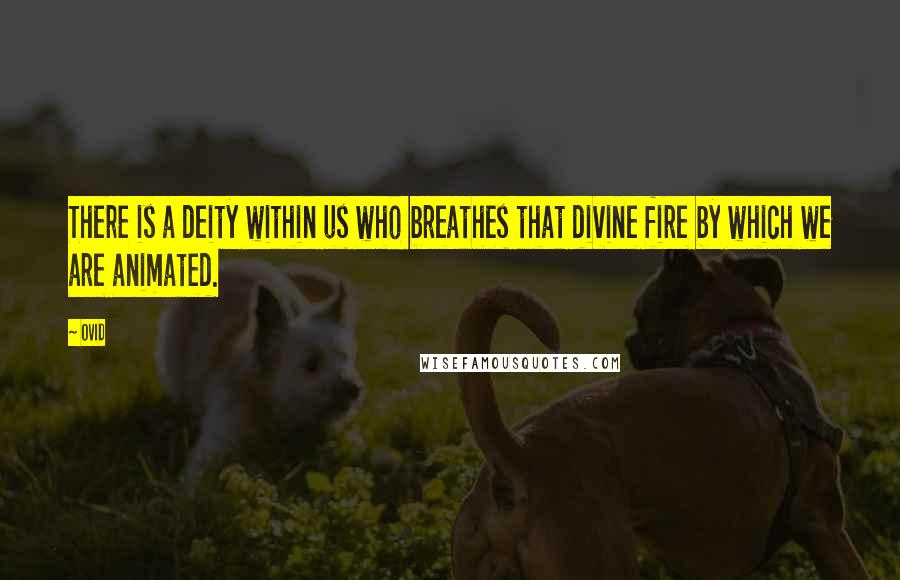 Ovid Quotes: There is a deity within us who breathes that divine fire by which we are animated.