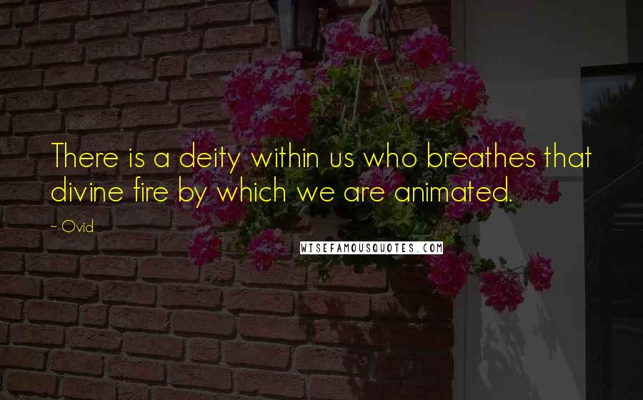 Ovid Quotes: There is a deity within us who breathes that divine fire by which we are animated.