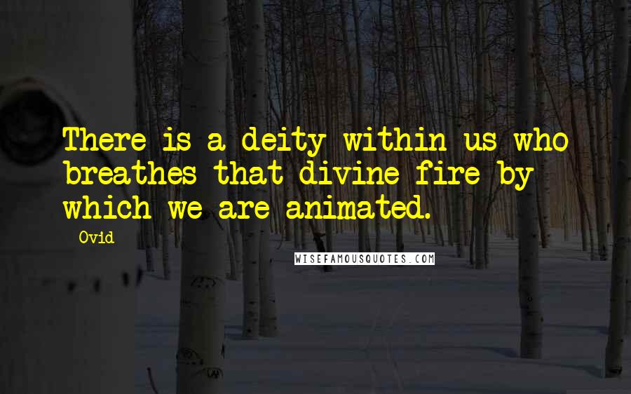 Ovid Quotes: There is a deity within us who breathes that divine fire by which we are animated.