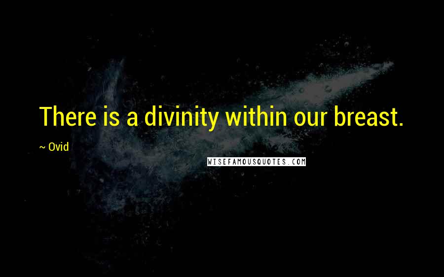 Ovid Quotes: There is a divinity within our breast.