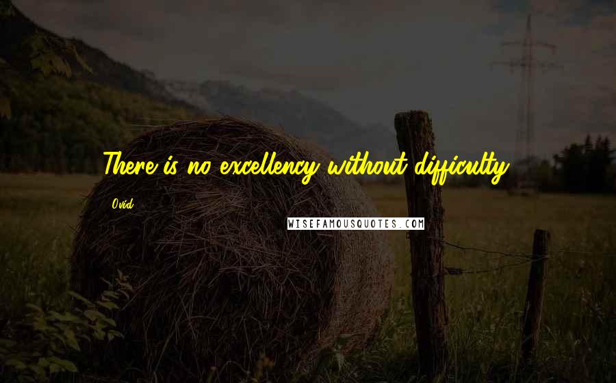 Ovid Quotes: There is no excellency without difficulty.