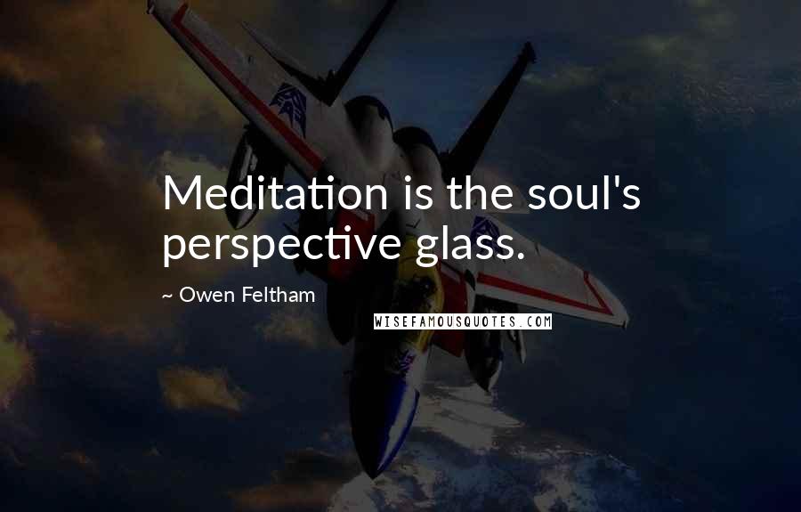 Owen Feltham Quotes: Meditation is the soul's perspective glass.