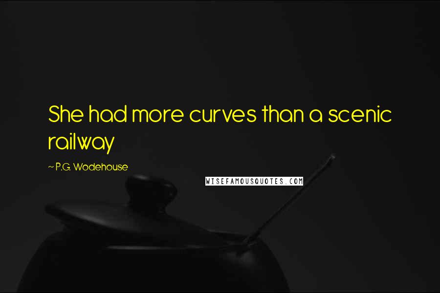 P.G. Wodehouse Quotes: She had more curves than a scenic railway