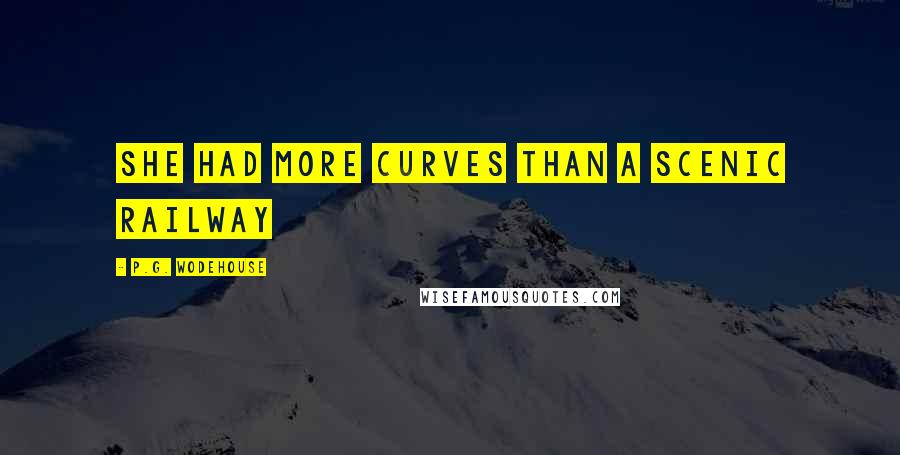 P.G. Wodehouse Quotes: She had more curves than a scenic railway