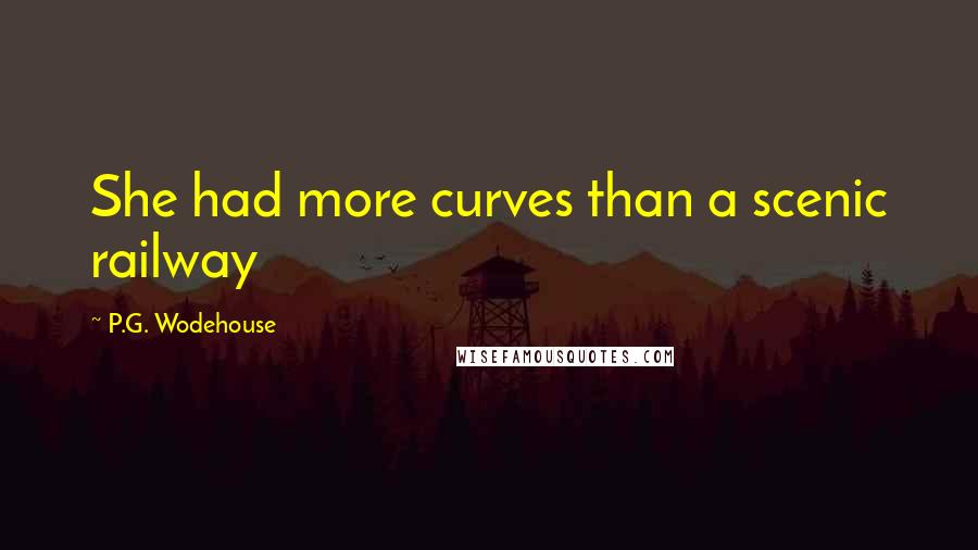P.G. Wodehouse Quotes: She had more curves than a scenic railway