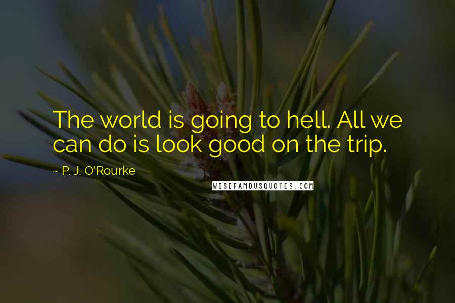 P. J. O'Rourke Quotes: The world is going to hell. All we can do is look good on the trip.