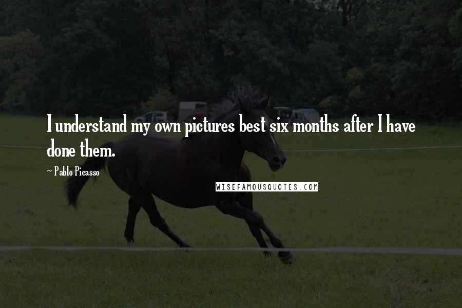Pablo Picasso Quotes: I understand my own pictures best six months after I have done them.