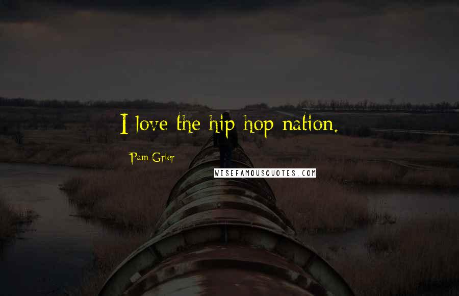 Pam Grier Quotes: I love the hip-hop nation.