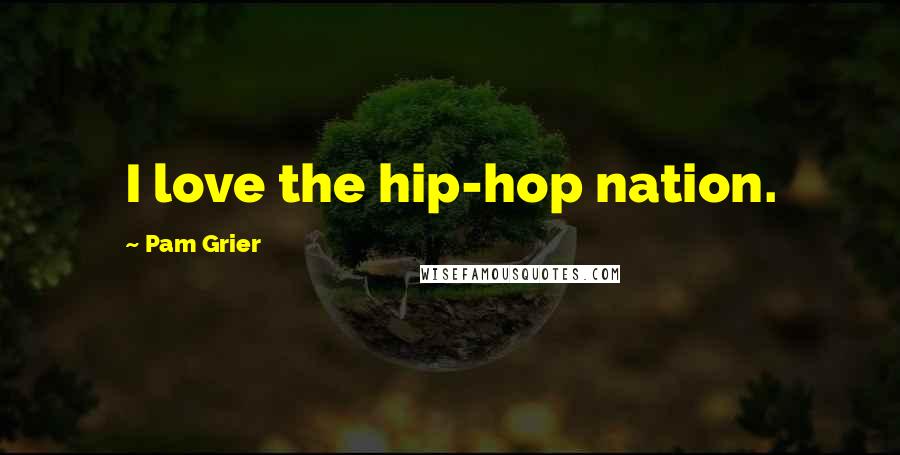 Pam Grier Quotes: I love the hip-hop nation.