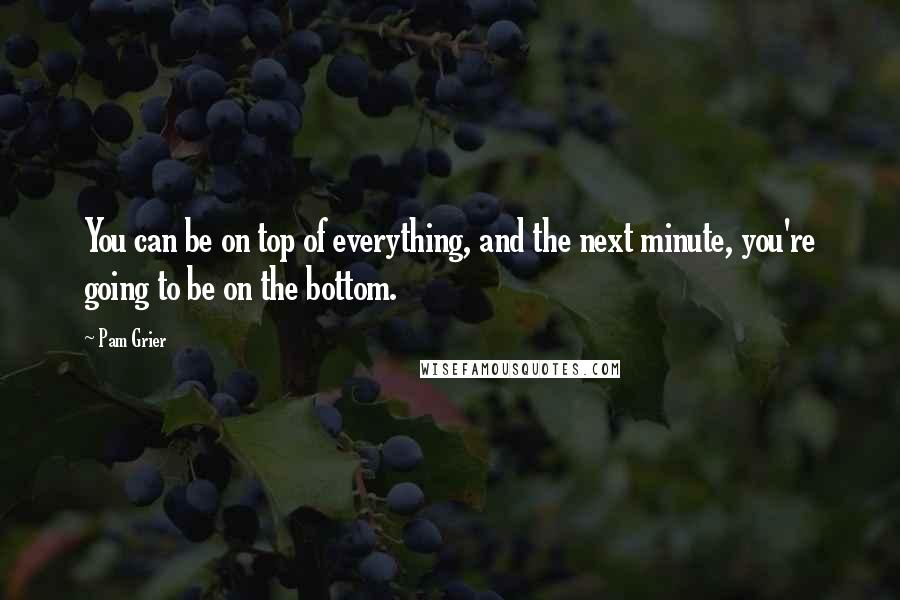 Pam Grier Quotes: You can be on top of everything, and the next minute, you're going to be on the bottom.