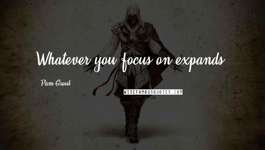 Pam Grout Quotes: Whatever you focus on expands,