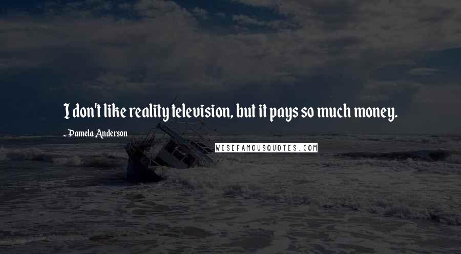 Pamela Anderson Quotes: I don't like reality television, but it pays so much money.