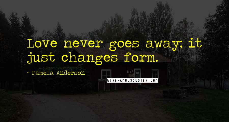 Pamela Anderson Quotes: Love never goes away; it just changes form.