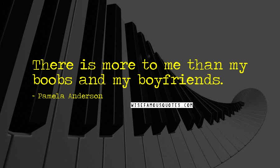Pamela Anderson Quotes: There is more to me than my boobs and my boyfriends.