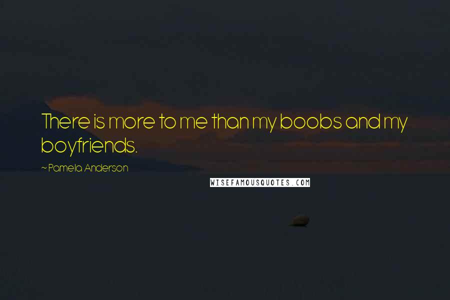 Pamela Anderson Quotes: There is more to me than my boobs and my boyfriends.