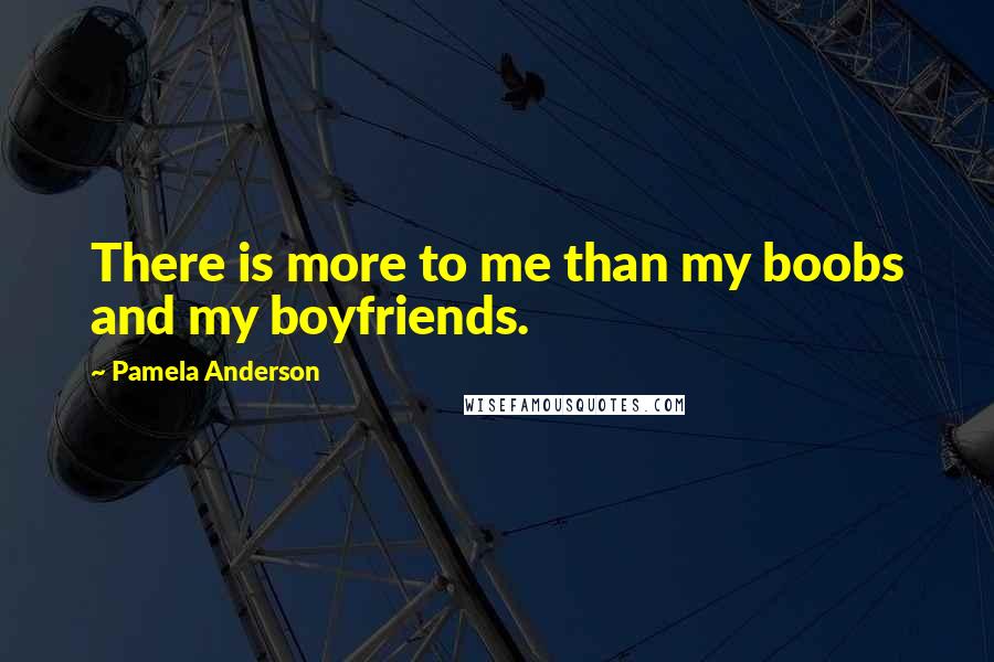 Pamela Anderson Quotes: There is more to me than my boobs and my boyfriends.