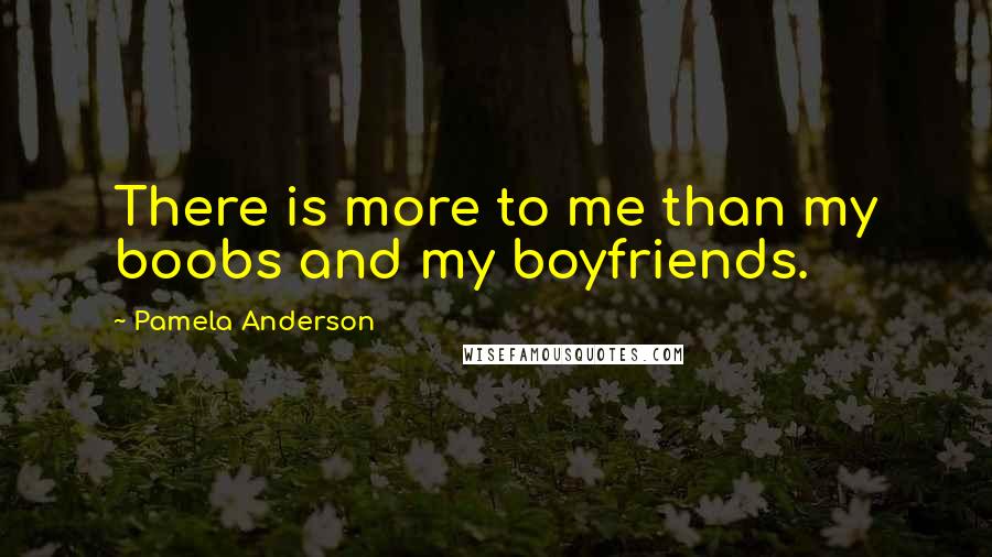 Pamela Anderson Quotes: There is more to me than my boobs and my boyfriends.