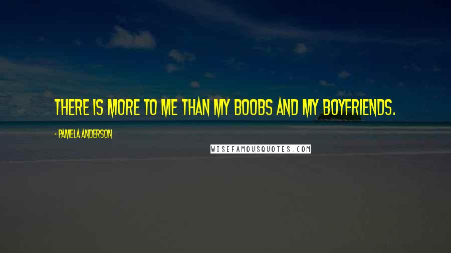 Pamela Anderson Quotes: There is more to me than my boobs and my boyfriends.