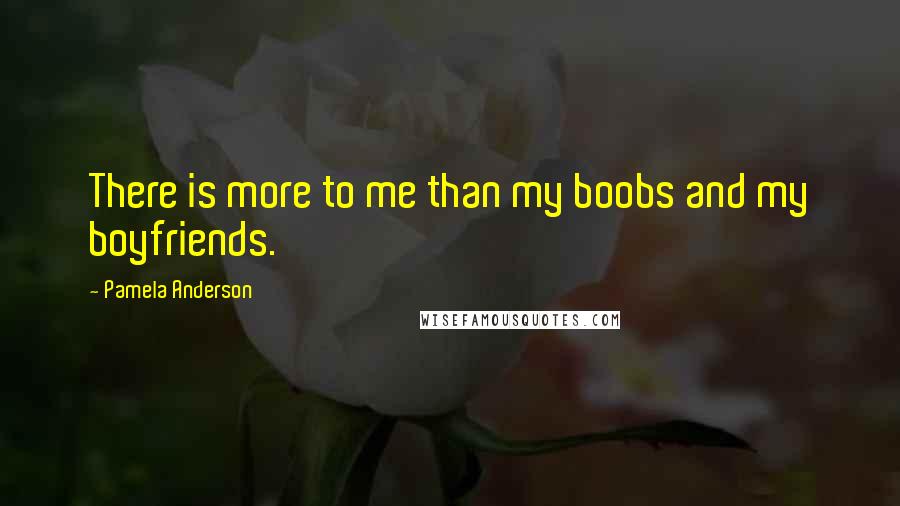 Pamela Anderson Quotes: There is more to me than my boobs and my boyfriends.