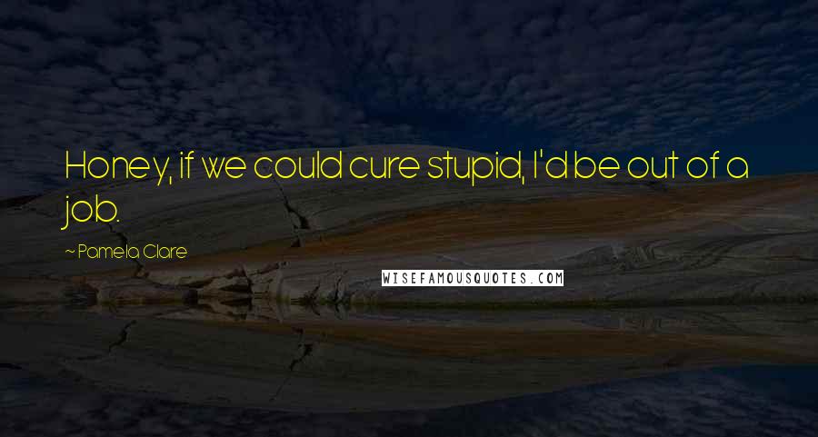 Pamela Clare Quotes: Honey, if we could cure stupid, I'd be out of a job.