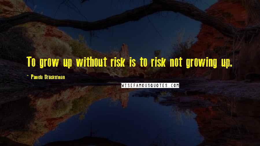 Pamela Druckerman Quotes: To grow up without risk is to risk not growing up.