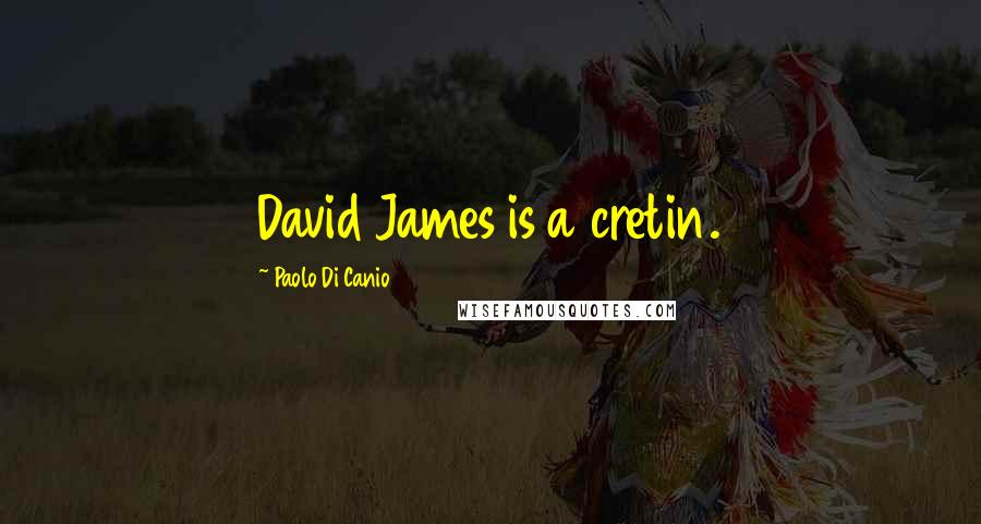 Paolo Di Canio Quotes: David James is a cretin.