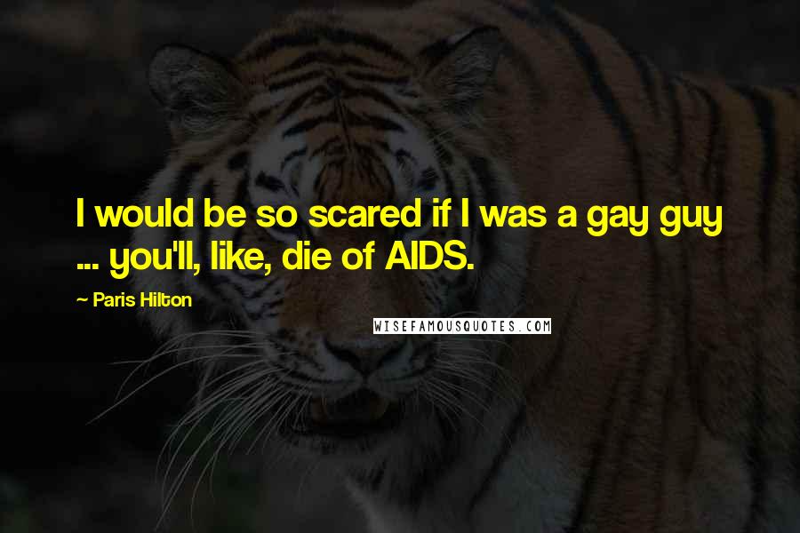 Paris Hilton Quotes: I would be so scared if I was a gay guy ... you'll, like, die of AIDS.