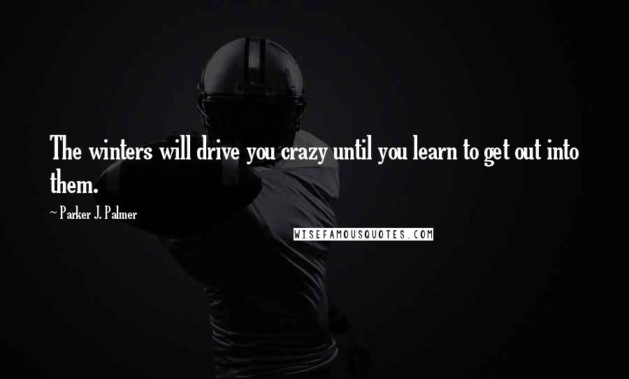Parker J. Palmer Quotes: The winters will drive you crazy until you learn to get out into them.