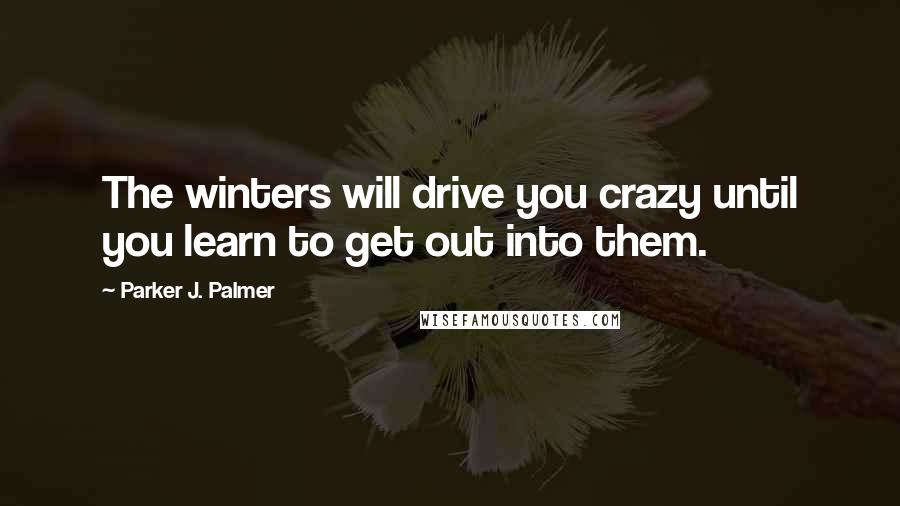 Parker J. Palmer Quotes: The winters will drive you crazy until you learn to get out into them.