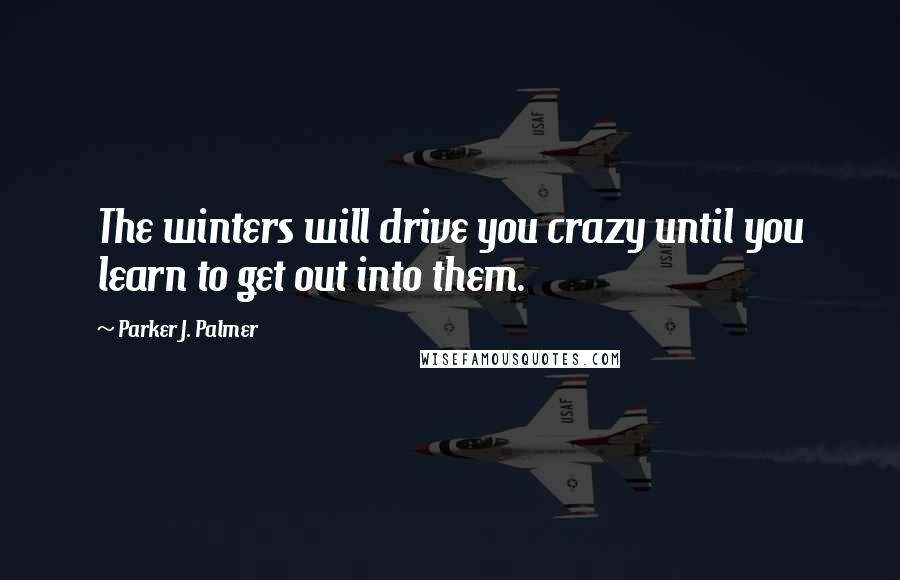 Parker J. Palmer Quotes: The winters will drive you crazy until you learn to get out into them.