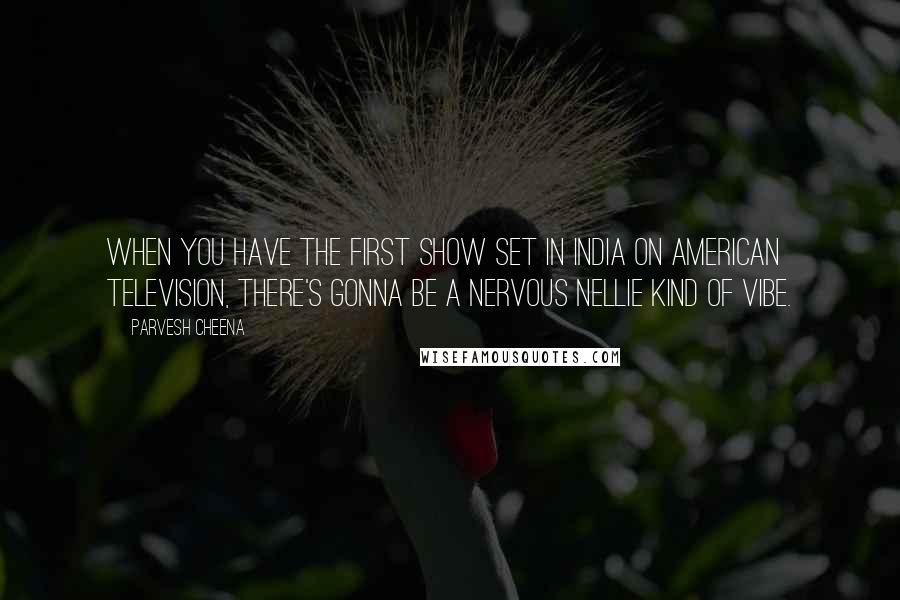 Parvesh Cheena Quotes: When you have the first show set in India on American television, there's gonna be a Nervous Nellie kind of vibe.