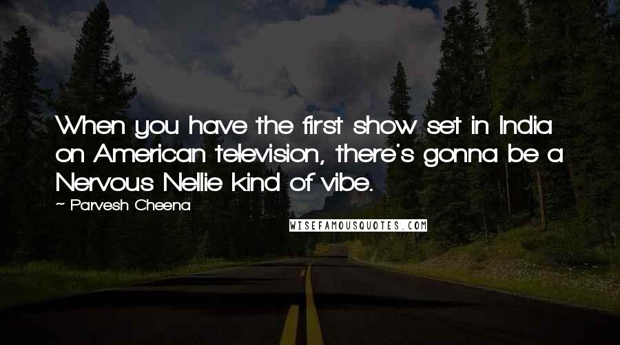 Parvesh Cheena Quotes: When you have the first show set in India on American television, there's gonna be a Nervous Nellie kind of vibe.