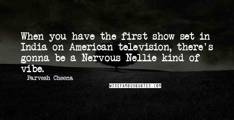 Parvesh Cheena Quotes: When you have the first show set in India on American television, there's gonna be a Nervous Nellie kind of vibe.