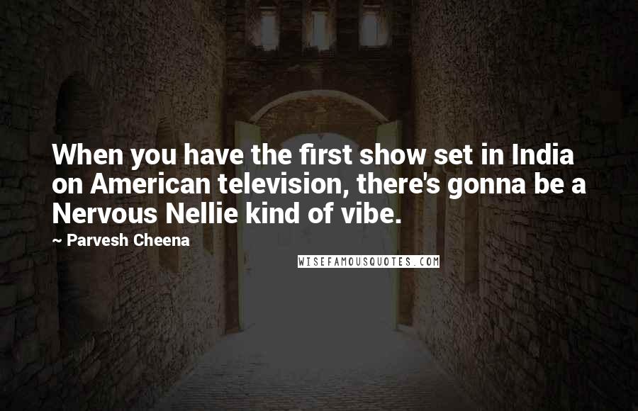 Parvesh Cheena Quotes: When you have the first show set in India on American television, there's gonna be a Nervous Nellie kind of vibe.