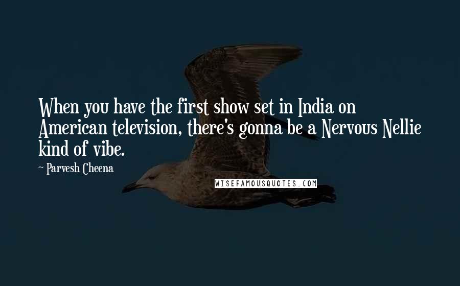 Parvesh Cheena Quotes: When you have the first show set in India on American television, there's gonna be a Nervous Nellie kind of vibe.