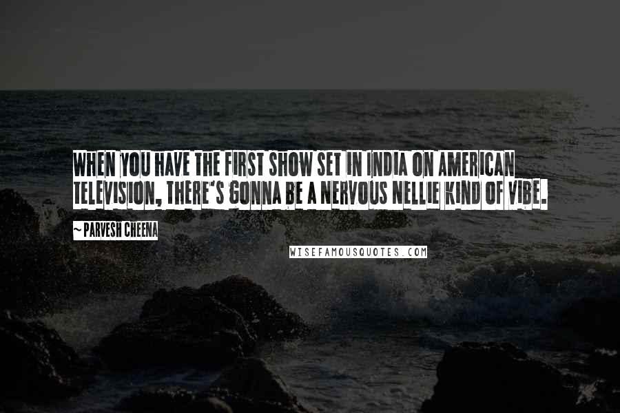 Parvesh Cheena Quotes: When you have the first show set in India on American television, there's gonna be a Nervous Nellie kind of vibe.