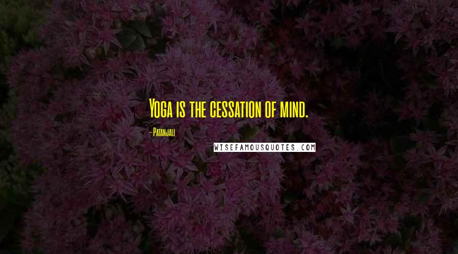 Patanjali Quotes: Yoga is the cessation of mind.