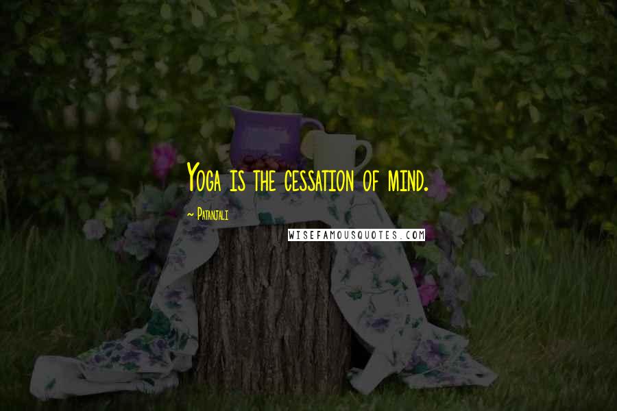Patanjali Quotes: Yoga is the cessation of mind.